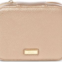 Ralph Lauren Faux-Leather Jewelry Case Gold Leaf