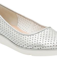 Clarks Evie Buzz Silver Leather