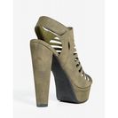 Incaltaminte Femei CheapChic 70s Caged Bootie Olive
