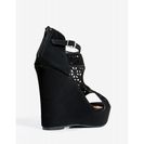 Incaltaminte Femei CheapChic Kelsey-38 Spin Me Round Wedge Black
