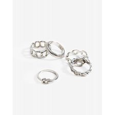 Bijuterii Femei CheapChic Chain Lust 5pc Ring Set Met Slvr