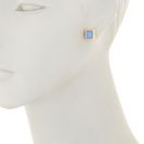 Bijuterii Femei Marc by Marc Jacobs Rubber Square Stud Earrings CONCH BLUE