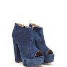 Incaltaminte Femei CheapChic In The City Chunky Denim Booties Denim