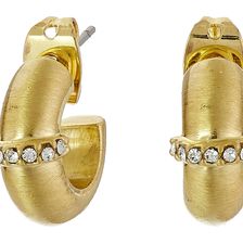 Karen Kane Wonderland All Metal Huggie Earrings Gold