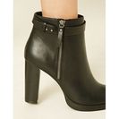 Incaltaminte Femei Forever21 Faux Leather Ankle Booties Black