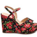 Incaltaminte Femei Penny Loves Kenny Neat Wedge Sandal Black Floral