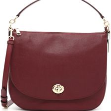 COACH Turnlock Hobo Bag LI/BURGUNDY