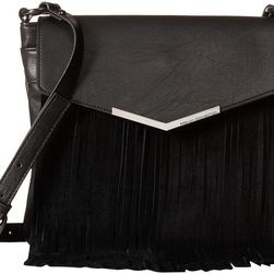 French Connection Lola Crossbody Black/Black Suede