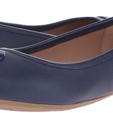 Armani Jeans Saffiano Leather Ballet Flat Blue
