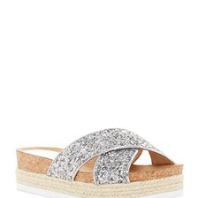 Incaltaminte Femei Nine West Amyas Glitter Sandal SILVER SY