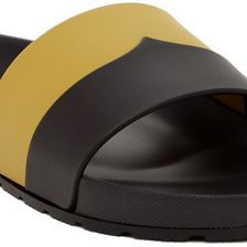 Hunter Original Contrast Mustache Slide LIGHT OLIVE-BLACK