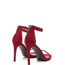 Incaltaminte Femei CheapChic Simple Statement Faux Suede Heels Crimson