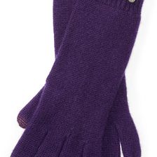 Ralph Lauren Cashmere Touch Screen Gloves Plum Heather