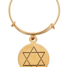 Alex and Ani 14K Gold Filled Star of David Charm Expandable Ring RUSSIAN GOLD