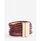 Bijuterii Femei CheapChic Piper Metal Pu Cuff WineBurgundy
