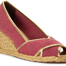 Ralph Lauren Cecilia II Red/RL Gold Jersey Knit/PU