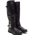 Incaltaminte Femei CheapChic Harnessed In Faux Suede Riding Boots Black