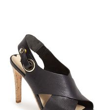 Incaltaminte Femei Via Spiga Onitta Leather Slingback Sandal BLACK
