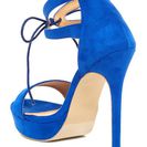 Incaltaminte Femei Elegant Footwear Dotty Platform Lace-Up Sandal ROYAL BLUE