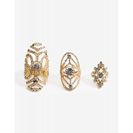 Bijuterii Femei CheapChic Novel Filigree 3pc Ring Set Met Gold