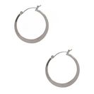 Bijuterii Femei GUESS Silver-Tone Flat Logo Hoop Earrings no color