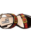 Incaltaminte Femei LOVE Moschino Sandal Wedge with Painted Buckles Black