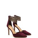 Incaltaminte Femei CheapChic Power Play Pointy Faux Suede Heels Vinobronze