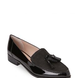 Incaltaminte Femei French Connection Black Lonnie Tasseled Moc Toe Loafers Black