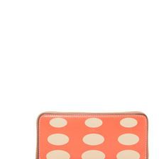 Accesorii Femei Orla Kiely Big Zip Leather Oval Printed Wallet ORANGE