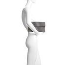Accesorii Femei Urban Expressions Urban Expressions Stripe Clutch BlackWhite