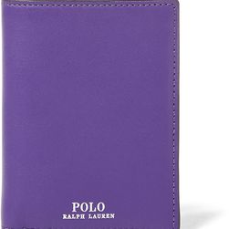 Ralph Lauren Snapped Leather Billfold Purple