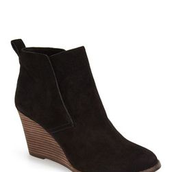 Incaltaminte Femei Lucky Brand Yoniana Wedge Bootie BLACK OILED SUEDE