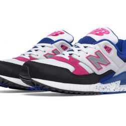 Incaltaminte Femei New Balance 530 90s Running Leather White with Pink Blue