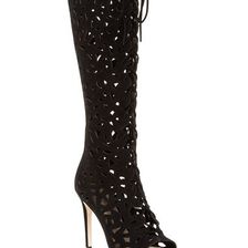 Incaltaminte Femei Via Spiga Tressa Peep Toe Tall Boot BLACK