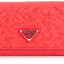 Prada Saffiano Triangle Wallet LACCA 1