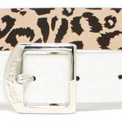 Betsey Johnson Betsey Logo Buckle Belt SILVER