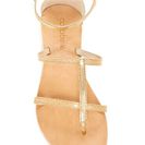 Incaltaminte Femei Cocobelle Tanzania Genuine Snakeskin Sandal taupe