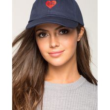 Accesorii Femei CheapChic Rebel Heart Embroidered Cap Navy