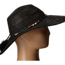 Accesorii Femei LAUREN Ralph Lauren Paper Straw Open Weave Tassel Beach Hat Black