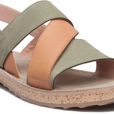 Camper PimPom Double Strap Tan/Sage Green