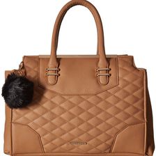 Rampage Quilted Piecing Satchel Tan
