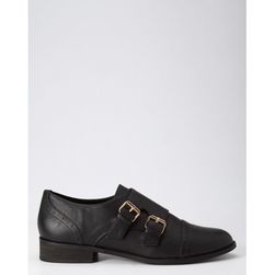 Incaltaminte Femei Forever21 Faux Leather Buckled Oxfords Black