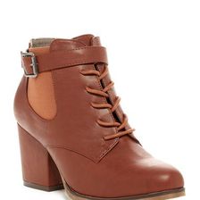 Incaltaminte Femei Michael Antonio Mime Lace-Up Bootie cognac