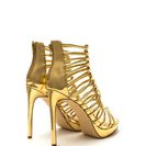 Incaltaminte Femei CheapChic Irresistible Caged Metallic Heels Gold