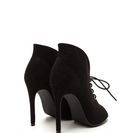 Incaltaminte Femei CheapChic Take A Plunge Lace-up Faux Suede Booties Black