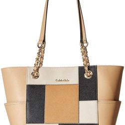 Calvin Klein Saffiano Tote Neutral Color Block