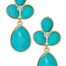 Bijuterii Femei Natasha Accessories Crystal Faceted Teardrop Dangle Earrings BLUE