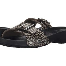 Incaltaminte Femei Crocs Sarah Leopard Sandal Black