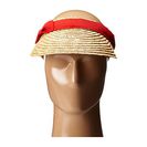 Accesorii Femei San Diego Hat Company WSV0005 4 Inch Brim Straw Clip On Visor with Bow Red