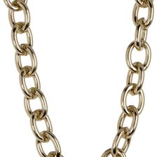 Natasha Accessories Large Chain Link Metal Necklace GOLD